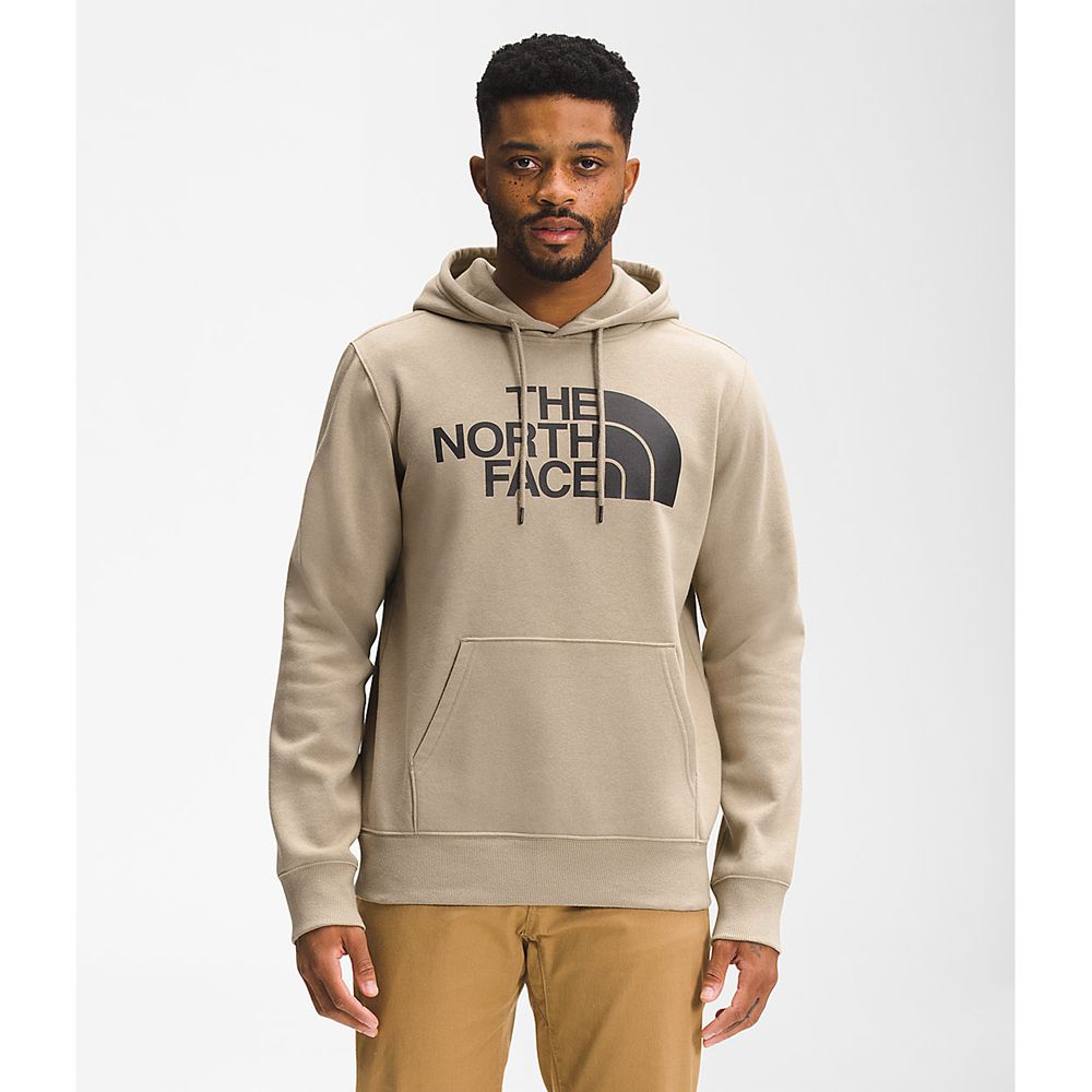 The North Face Hoodie Mens Australia - The North Face Half Dome Pullover Khaki / Black (XZK-769840)